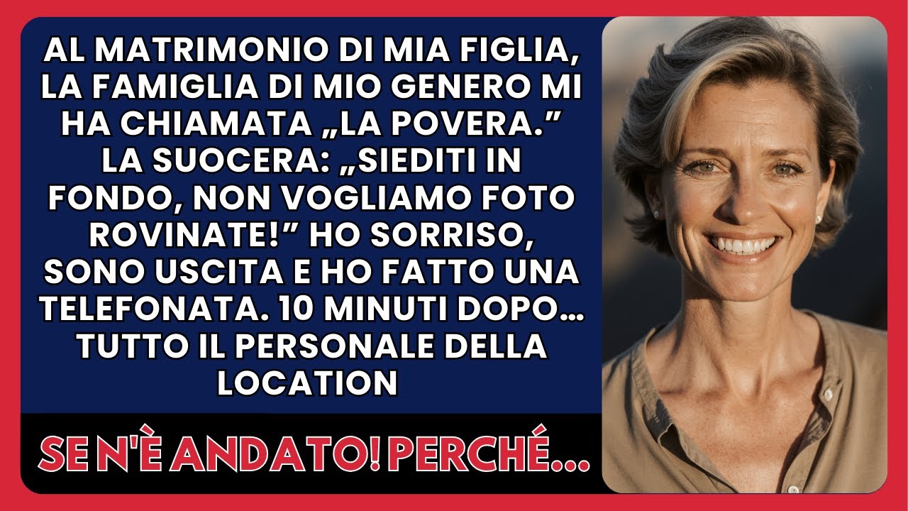 La famiglia del genero deride la madre “povera” al matrimonio, ma la sua chiamata cambia tutto!