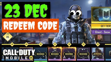 *23 December 2021* Call Of Duty Mobile New Redeem Code | Cod Mobile Redeem Code Garena