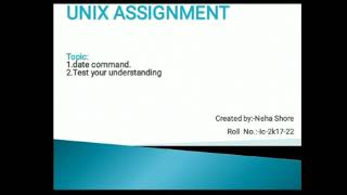 Date command of UNIX OS