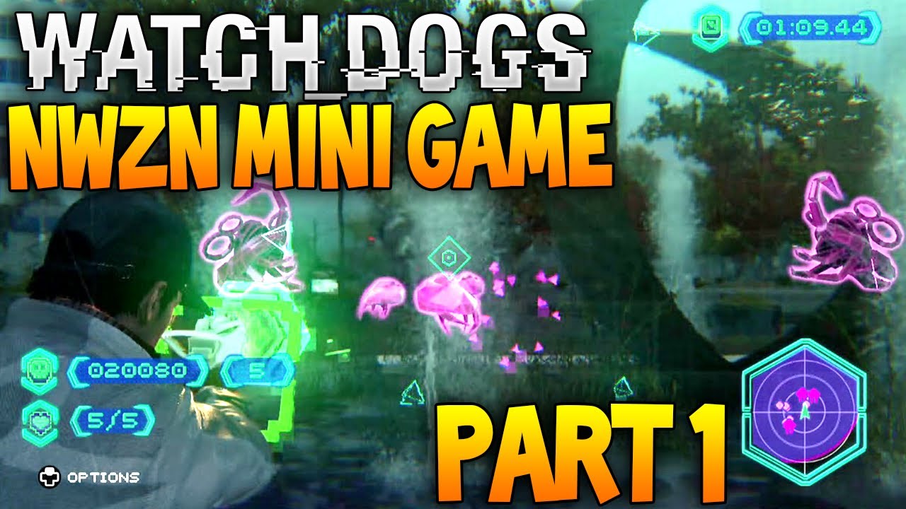 Fighting Aliens Live In WatchDogs - NVZN - Epic Minigame Gameplay Part 1