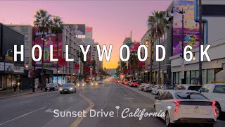 Driving Hollywood Hills &amp; Sign Universal Studios Griffith Observatory Beverly Hills Los Angeles 6K