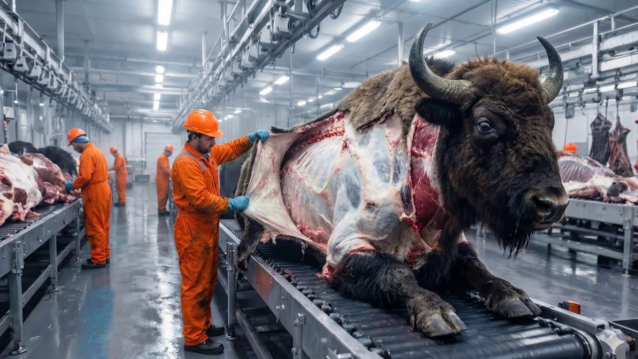 Inside a Bison Leather Factory 🦬 | How Premium Bison Leather Is Made Step by Step