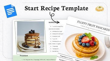 How to insert a recipe template in google docs
