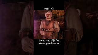 regulate — Dragon age : Origins dialogue scene
