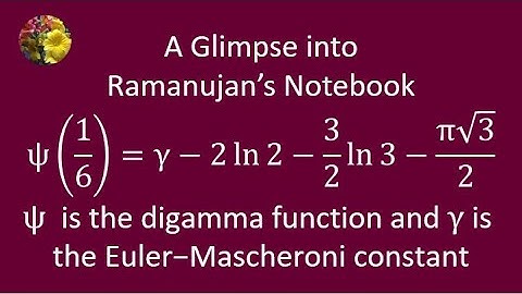 Ramanujan’s Notebook: A Hidden World of Elegance