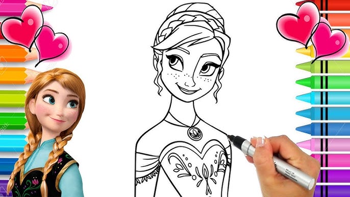 Disney Frozen 2 Anna Coloring Page | Frozen Coloring Book | Anna and Elsa Coloring Pages - YouTube disney-frozen-2-anna-coloring-page-frozen-coloring-book-anna-and-elsa-coloring-pages-youtube