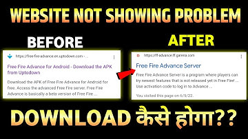 FREE FIRE ADVANCE SERVER DOWNLOAD PROBLEM | FREE FIRE ADVANCE SERVER WEBSITE NOT SHOWING PROBLEM