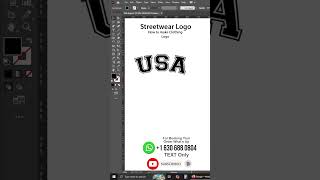 How to make Logo Design for USA Clothing Brands Step by step #design #streetweardesign #usa