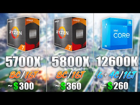 Ryzen 7 5700X vs Ryzen 7 5800X vs Core i5 12600K - Test 8 Games