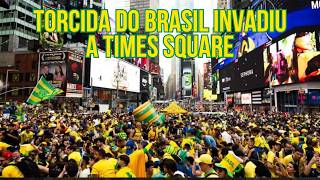 TORCIDA DO BRASIL INVADIU A TIMES SQUARE