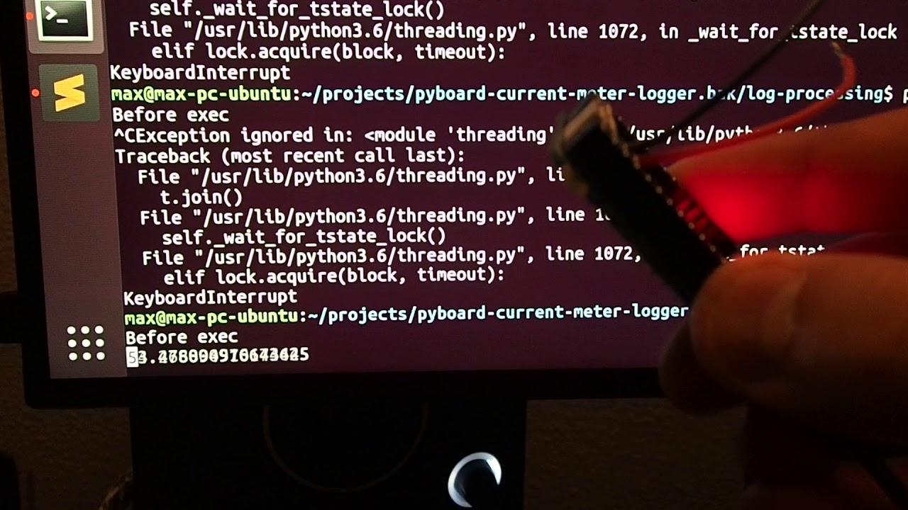 PyBoard Micro 1.0 with accelerometer live tilt angle - YouTube