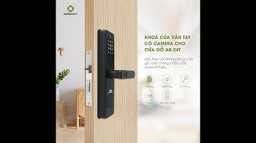 HomeKit - Cách xử lý khi khóa hết pin của Khoá cửa vân tay có camera cho cửa gỗ AB-24T