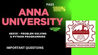 GE3151-PSPP | R-2021 | IMPORTANT QUESTIONS 💯 PASS |