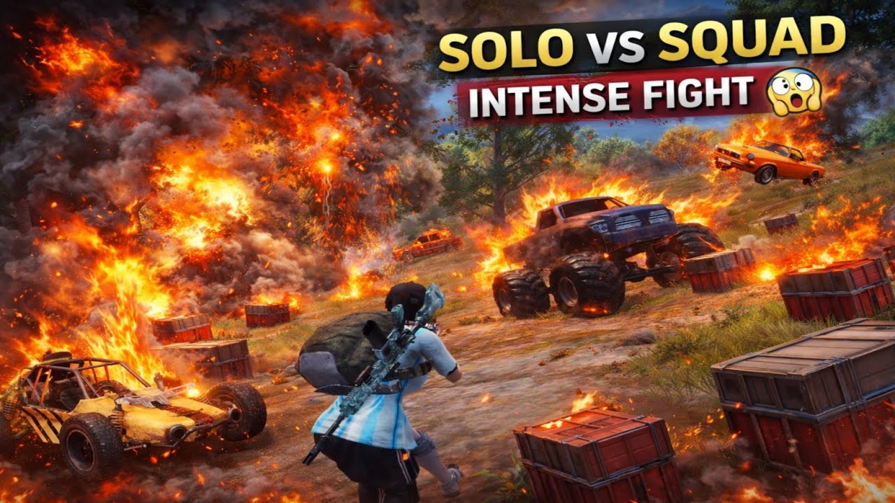 Can I Survive SOLO vs SQUAD? 😳 Intense PUBG Fight 🔥