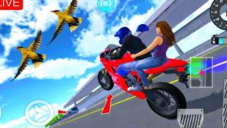 A Red Top Speed Racing Motor Bike In Ocean Park 3D Driving Class Simulator #Ali Gamer# screenshot 1