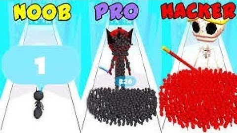 NOOB vs PRO vs HACKER | Ant run| With Oggy And Jack | Dr.Octavius Gamer | ALL Levels