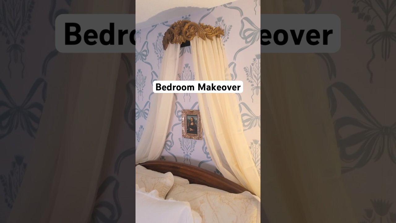 Romantic Fairytale Bedroom Makeover - Canopy & Curtains // Part 5