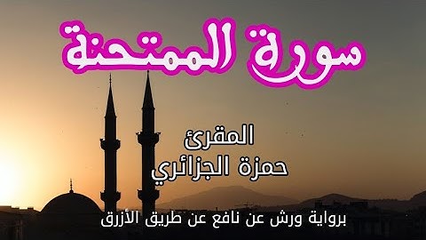 سورة الممتحنة | القارئ حمزة الجزائري | برواية ورش عن نافع