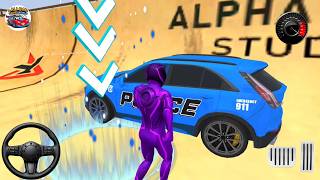 Police Car Superhero Mega Ramp Stunts in GTA Mobile 🤯 Impossible Extreme Car Racing Gameplay #10 screenshot 2