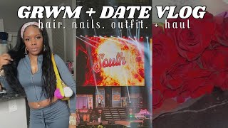 GRWM for a Date + Vlog | Nails, Outfit Changes &amp; TikTok Haul 💕 Vlogtober Day 1