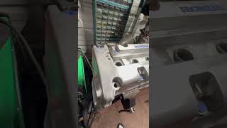 Prepping valve cover for paint. k series