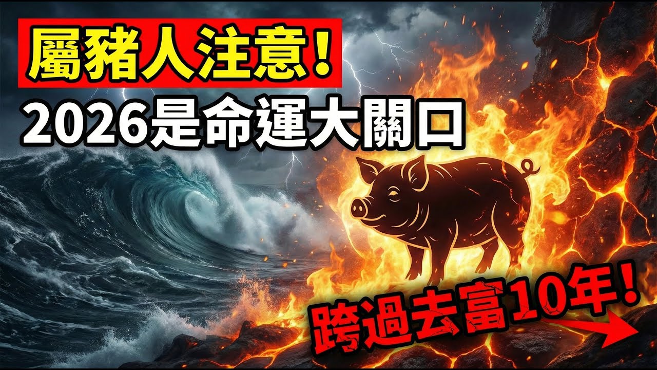 屬豬人注意！2026年馬年是你命運的『大關口』：跨過去就是金山銀山，跨不過去將影響你未來10年！命理推算：這是命中註定的考驗！