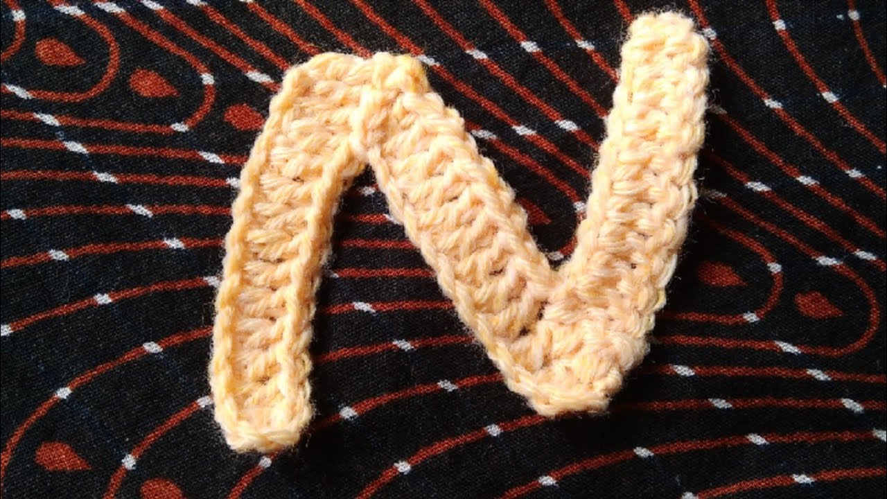 How to Crochet Letter N in malayalamYarn_and_hook YouTube