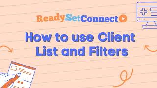How to use Client List and filters