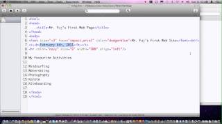 HTML Lesson 3    Lists