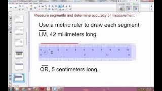 1-2 Example 1: measure segments in centimeters