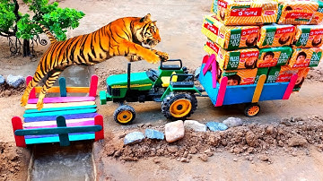 Diy Tractor Stuck In Mud With Parle G Mini Science project Part 05 || @Mini Creator || @CS TOY