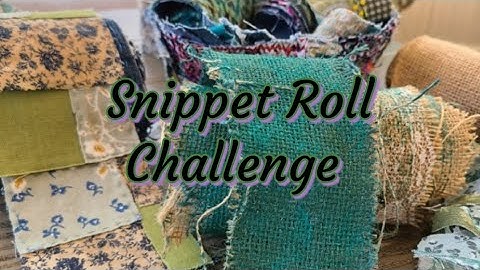 Scrappy Fabric Snippet Roll Challenge Ep 11 - A Burlap Snippet Roll