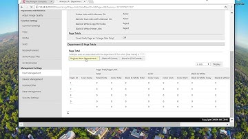 Canon Department ID Setup