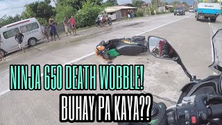 NINJA 650 GOES ON DEATH WOBBLE  | First time courier service | ea vlogs