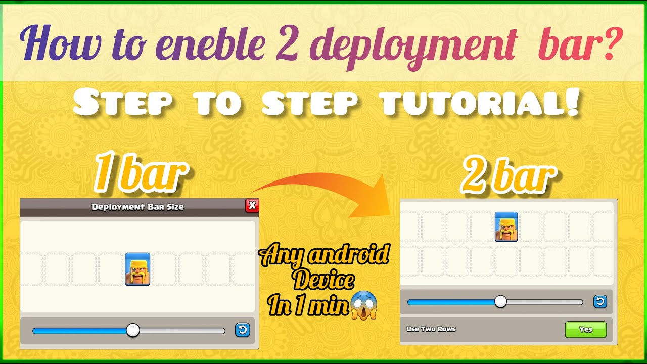 How to Enable 2  deployment bar in COC |  scrolling problem solved | Clash of Clans 