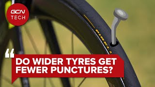 Do Wider Tyres Mean Fewer Punctures? | GCN Tech Clinic #AskGCNTech