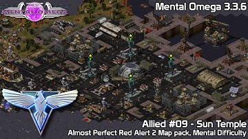 C&C Mental Omega 3.3.6 - Almost Perfect RA2 Map pack - A09 Sun Temple on Mental Difficulty