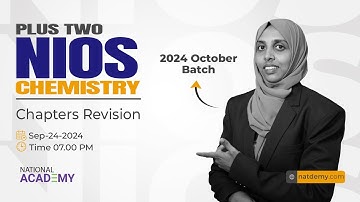PLUS TWO NIOS CHEMISTRY 2024 October Exam | natdemy