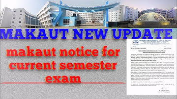 finally makaut published notice for current semester exam ✌️