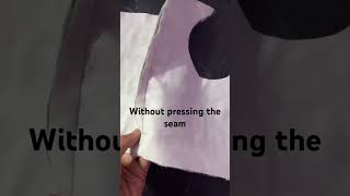 Why pressing/ironing the seam is important.