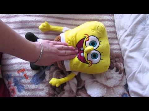 Игрушка мягкая разговаривающий Губка Боб