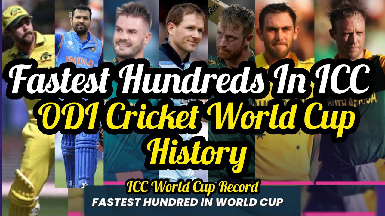 Top 10 Fastest Hundreds In ICC ODI Cricket World Cup History | Fastest ...