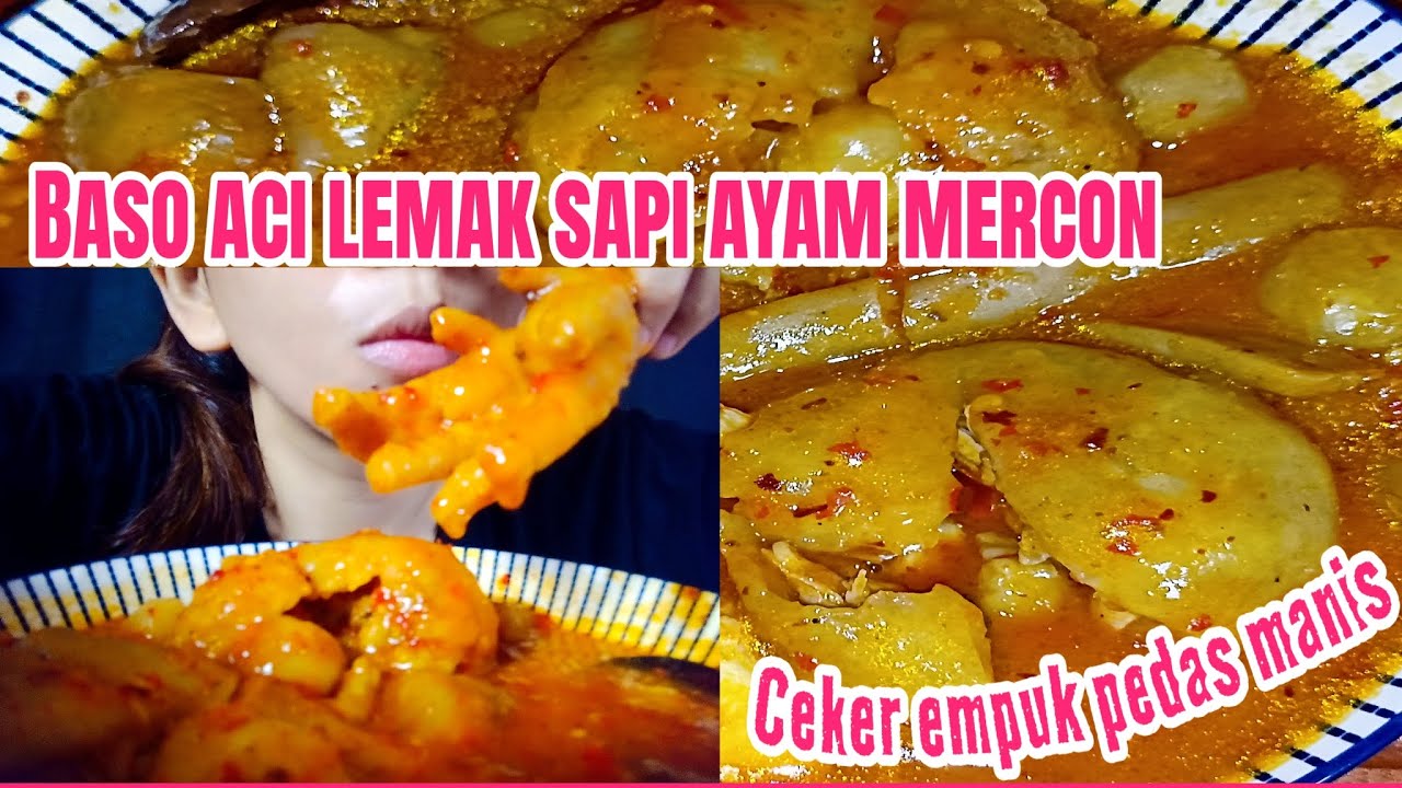 ASMR BASO ACI LEMAK SAPI AYAM MERCON|MUKBANG SPICY FOOD|MUKBANG INDONESIA#asmrsound#mukbang#wikeasmr