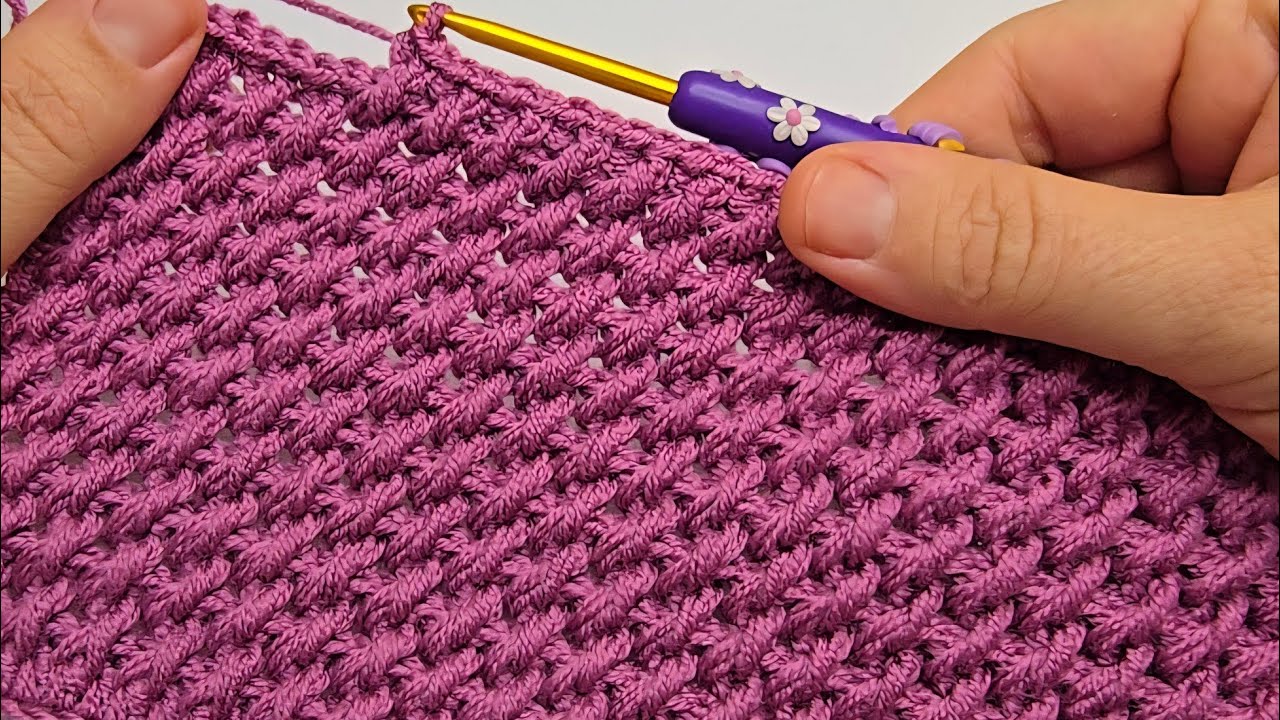 Очень простой и необычный узор для вязания крючком для начинающих! 🧶🩷 Узор для детского одеяла и ...