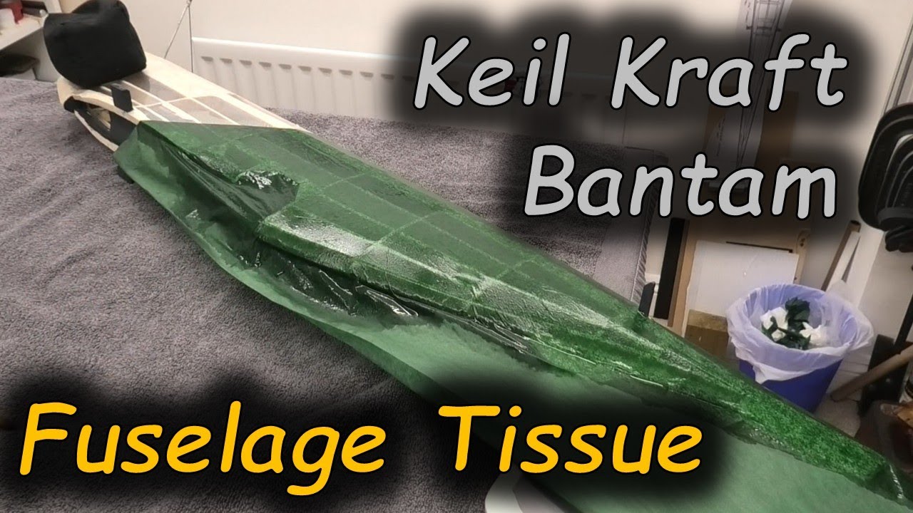 1950's Keil Kraft Bantam - Pt12:  Fuselage Tissue over Film - Major Refurb - Albert Hatfull Design