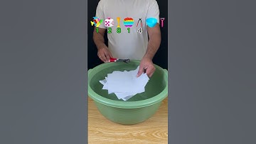 Probeer eens te raden hoeveel tissues er nodig waren! #experiment #asmr #bevredigend #voorjou