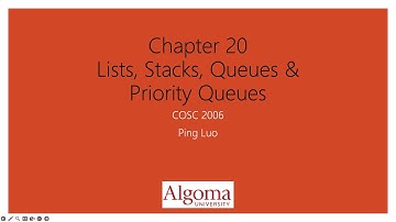 Chapter 20 - Lists. Stacks & Queues