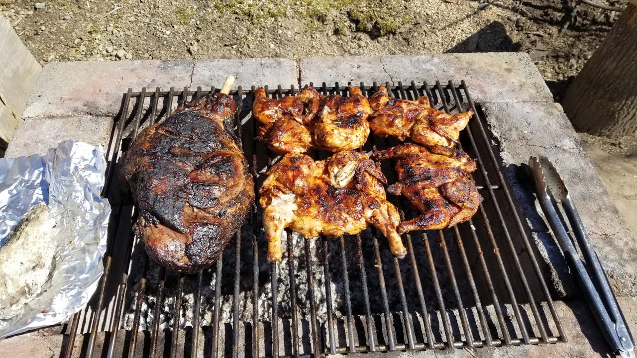 Grilled Lamb over a fire Easter Sunday Lunch lamb food YouTube