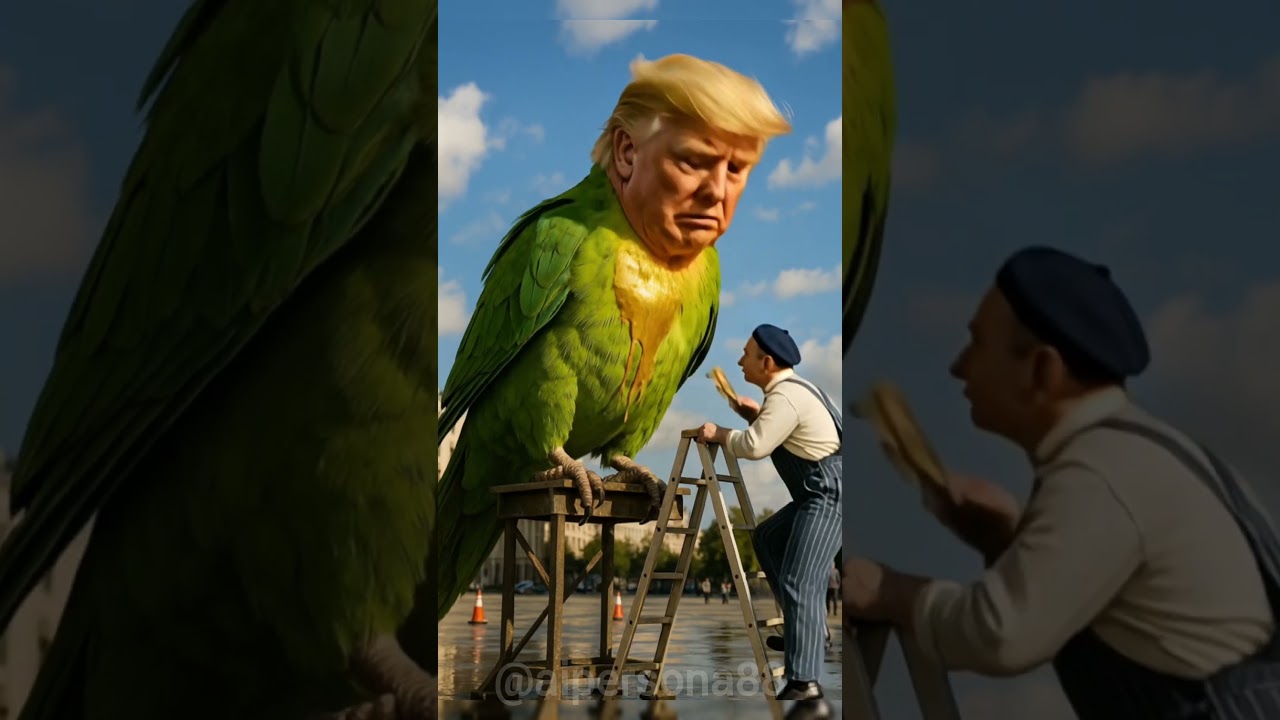 Putin Paints Giant Parrot Trump 🎨 | Funny Fall Reaction Meme 2025 | Viral Political Parody 