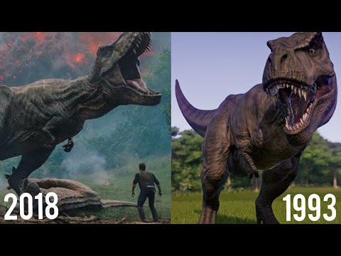 Evolution of T-Rex(Jurassic park) 1993vs2001vs2018|Bad Romance|